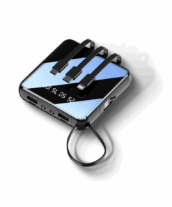 20000mAh Power Bank In-Built Connectors for iPhone/iPad Port, USB, Mini USB Port and USB-C Port