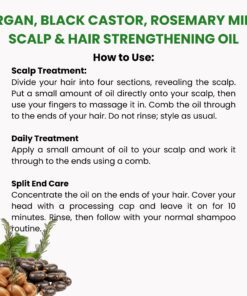 Argan, Rosemary, Mint and Jamaican Black Castor Scalp & Hair Strengthening Oil
