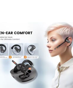 EKSA S30 Wireless Office Open-Ear Headphones With ENC Call Noise-Cancelling Mic OWS