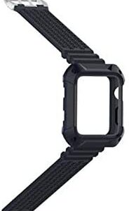NatoGears Silicone Rugged Protective Case with Strap Bands Compatible with Apple Watch Series 1, 2 & 3