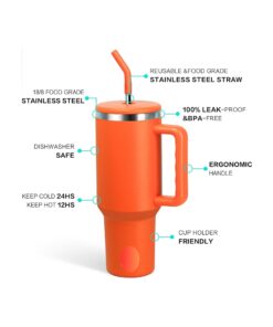 Precious1 40 oz Stainless Steel Tumbler: Ultimate Leak-Proof, Insulated Travel Mug