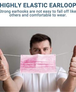 Black Face Mask Disposable Breathable Mouth Cover Black Breathable Masks For Daily Protection Air Pollution, Dust(50pcs)