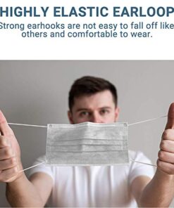 Black Face Mask Disposable Breathable Mouth Cover Black Breathable Masks For Daily Protection Air Pollution, Dust(50pcs)