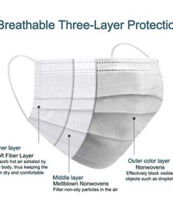 Black Face Mask Disposable Breathable Mouth Cover Black Breathable Masks For Daily Protection Air Pollution, Dust(50pcs)