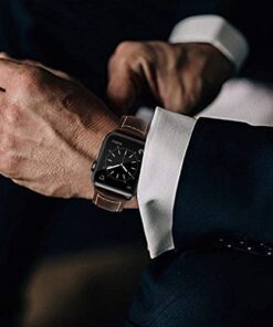 NatoGears Watch Leather Band for Apple Watch iWatch Series 5 4 3 2 1 Sports 44mm 42mm