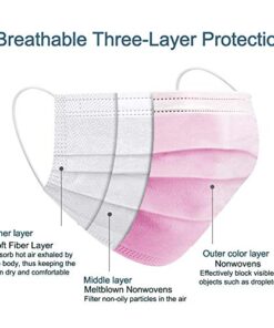 Black Face Mask Disposable Breathable Mouth Cover Black Breathable Masks For Daily Protection Air Pollution, Dust(50pcs)