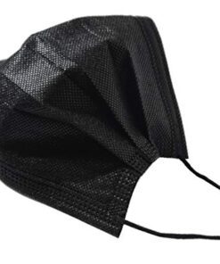 Black Face Mask Disposable Breathable Mouth Cover Black Breathable Masks For Daily Protection Air Pollution, Dust(50pcs)