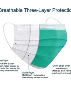 Black Face Mask Disposable Breathable Mouth Cover Black Breathable Masks For Daily Protection Air Pollution, Dust(50pcs)