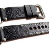 Hand Carved/Tooled Watch Leather Strap Bands For Apple Watches