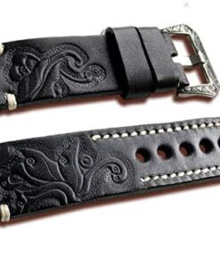 Hand Carved/Tooled Watch Leather Strap Bands For Apple Watches