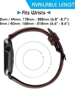 NatoGears Watch Leather Band for Apple Watch iWatch Series 5 4 3 2 1 Sports 44mm 42mm