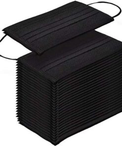 Black Face Mask Disposable Breathable Mouth Cover Black Breathable Masks For Daily Protection Air Pollution, Dust(50pcs)