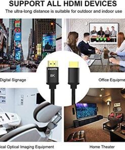 Natogears 8K HDMI Cable 2m High Speed 48Gbps HDMI Supports Dynamic HDR and Dolby Vision, 4k 8k 10k