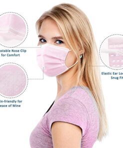 Black Face Mask Disposable Breathable Mouth Cover Black Breathable Masks For Daily Protection Air Pollution, Dust(50pcs)