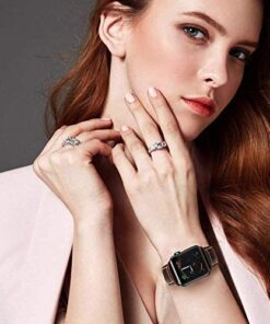 NatoGears Watch Leather Band for Apple Watch iWatch Series 5 4 3 2 1 Sports 44mm 42mm