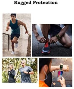 NatoGears Silicone Rugged Protective Case with Strap Bands Compatible with Apple Watch Series 1, 2 & 3