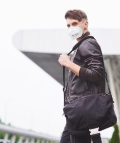 n95 Cup Shaped Face Mask 5 Layer Protective Face Mask With Head and Neck Elastic Loop 5 Pack