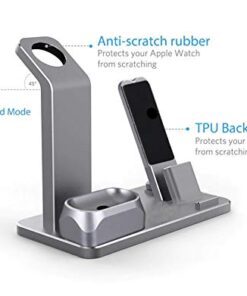 Apple iPhone, Airpod & iWatch Compatible 3-in-1 Aluminum Charging Dock