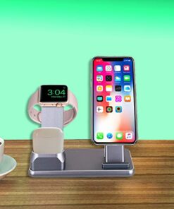 Apple iPhone, Airpod & iWatch Compatible 3-in-1 Aluminum Charging Dock