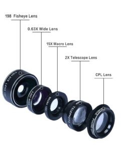NatoGears - Apexel Deluxe Universal 5 in 1 Smartphone Camera Lens Kit