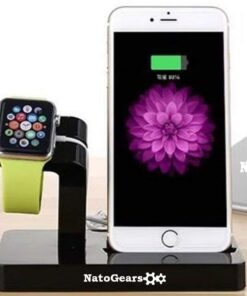NatoGears - Apple 2 in 1 ABS Rugged Charging Dock Station For iPhones/ Watches