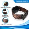 Vintage Handmade Tooled Genuine Leather Watch Band For All Wrist Watches