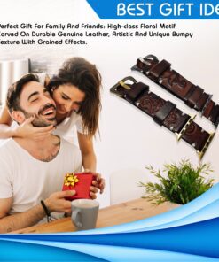 Vintage Handmade Tooled Genuine Leather Watch Band For All Wrist Watches