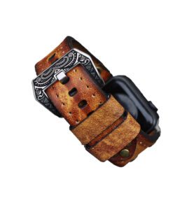 Rugged Vintage Look Handmade Leather Watch Band, Watch Strap, Crazy Cow Watch Strap 24mm Width Leather Watch Band - Free Shipping!