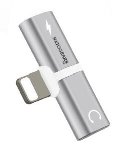 NatoGears - Apple Dual Head Jack Audio Charging Adapter For iPhones/iPods/iPads