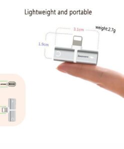NatoGears - Apple Dual Head Jack Audio Charging Adapter For iPhones/iPods/iPads