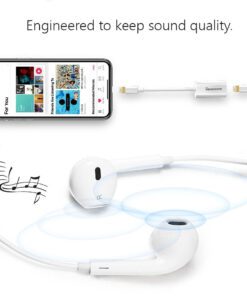 NatoGears - Apple Dual Head Jack Audio Charging Adapter For iPhones/iPods/iPads