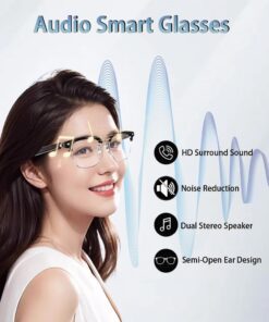 Smart Bluetooth Audio Sunglasses – Open-Ear Sound, Hands-Free Calls & UV Protection
