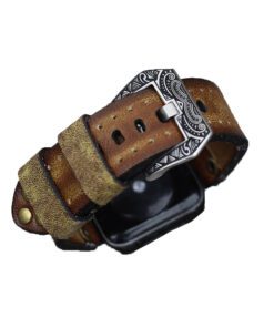 Rugged Vintage Look Handmade Leather Watch Band, Watch Strap, Crazy Cow Watch Strap 24mm Width Leather Watch Band - Free Shipping!