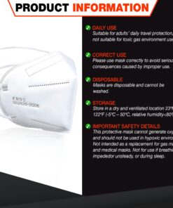 n95 Cup Shaped Face Mask 5 Layer Protective Face Mask With Head and Neck Elastic Loop 5 Pack