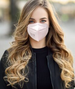 n95 Cup Shaped Face Mask 5 Layer Protective Face Mask With Head and Neck Elastic Loop 5 Pack