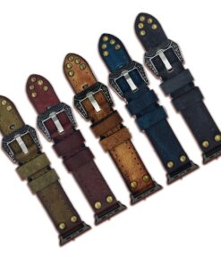 Handmade Vintage Leather Watch Band, Watch Strap, Crazy Cow Apple Watch Strap Apple Watch Band 42mm 44mm - Free Shipping!